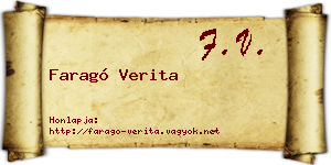 Faragó Verita névjegykártya